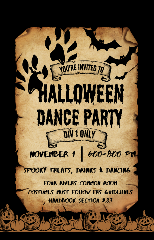 Halloween dance party flyer